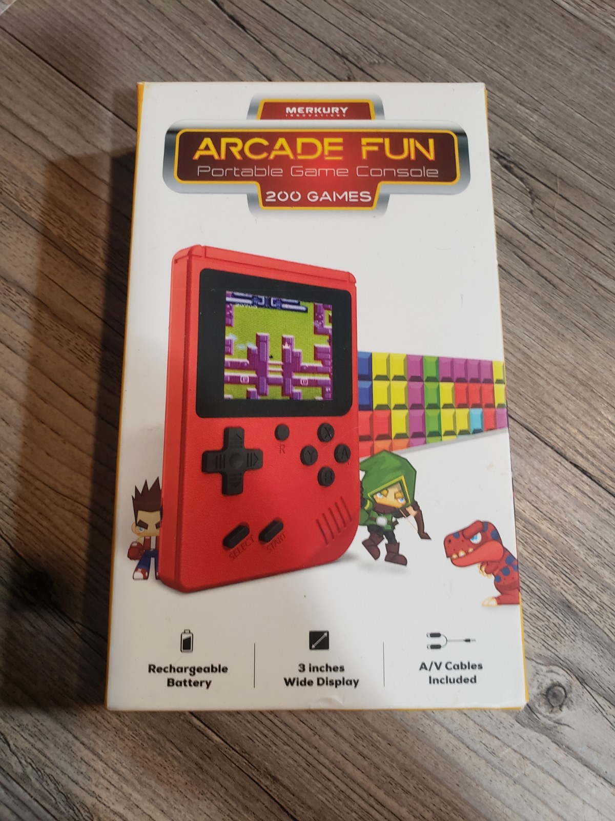 Merkury Arcade Fun Portable Game Console 200 Games Red Handheld Tested