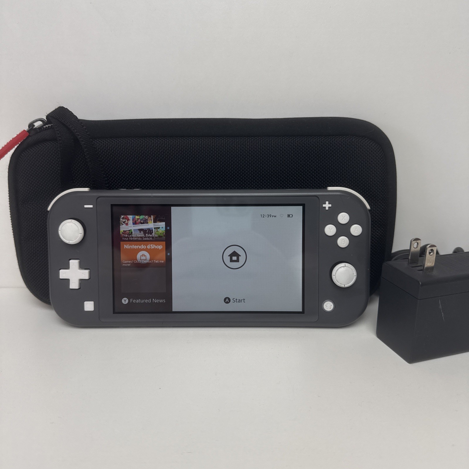Nintendo Switch Lite Gray HDH-001 With Charger + Carry Case – Tested Working