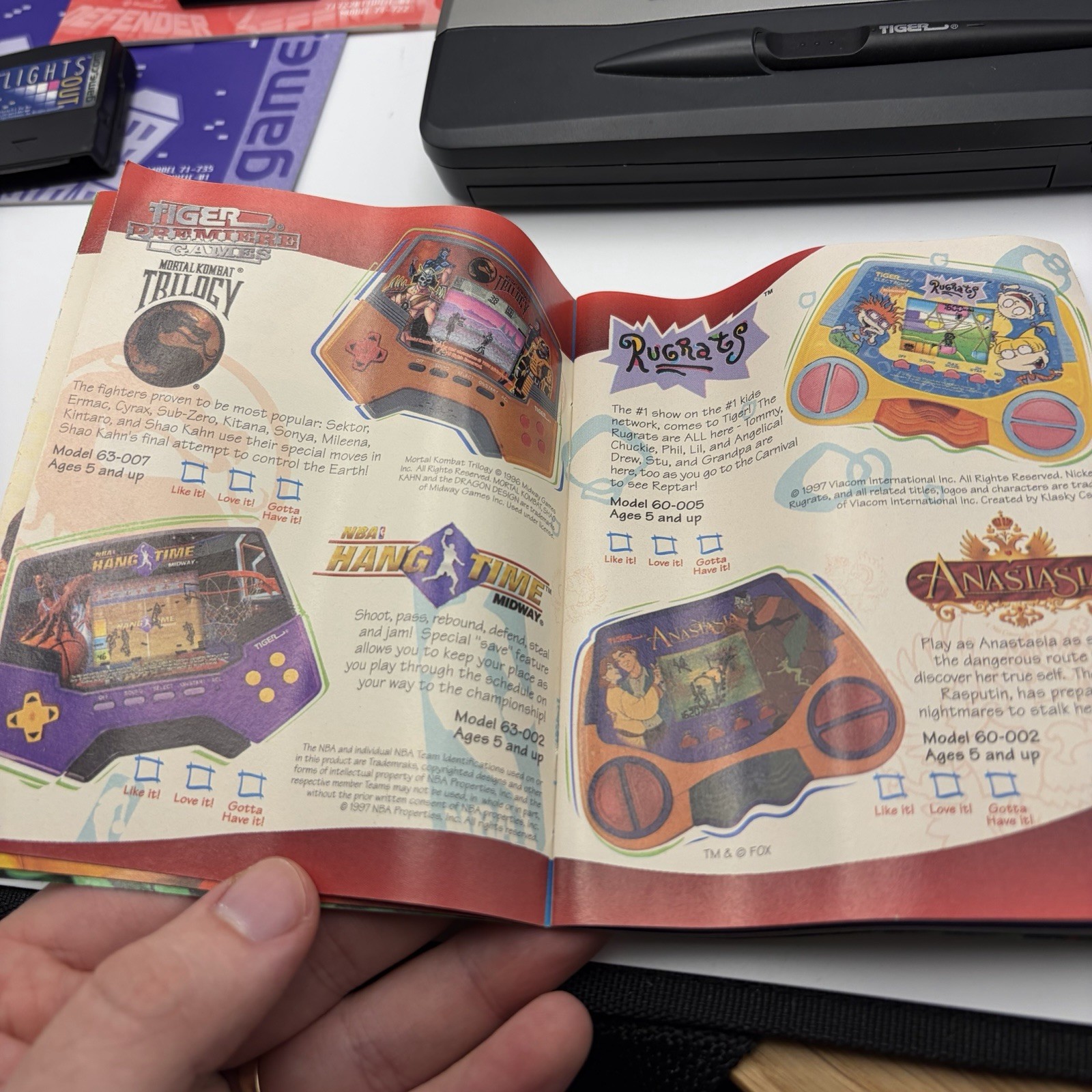 Tiger Game.com Handheld Console Complete in Box CIB Works Tested – Screen Issues