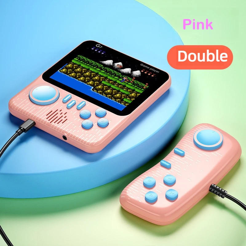 G7 Retro Handheld Game Console, 3.5-Inch LCD, Built-In 666 Games,Portable Gamin