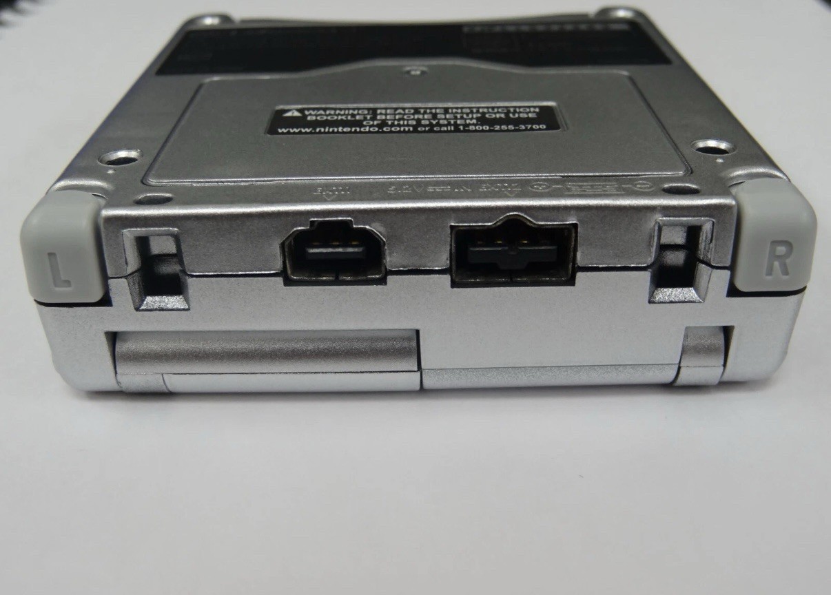 Platinum Nintendo Game Boy Advance SP AGS-001 Includes Charger Tested/Working