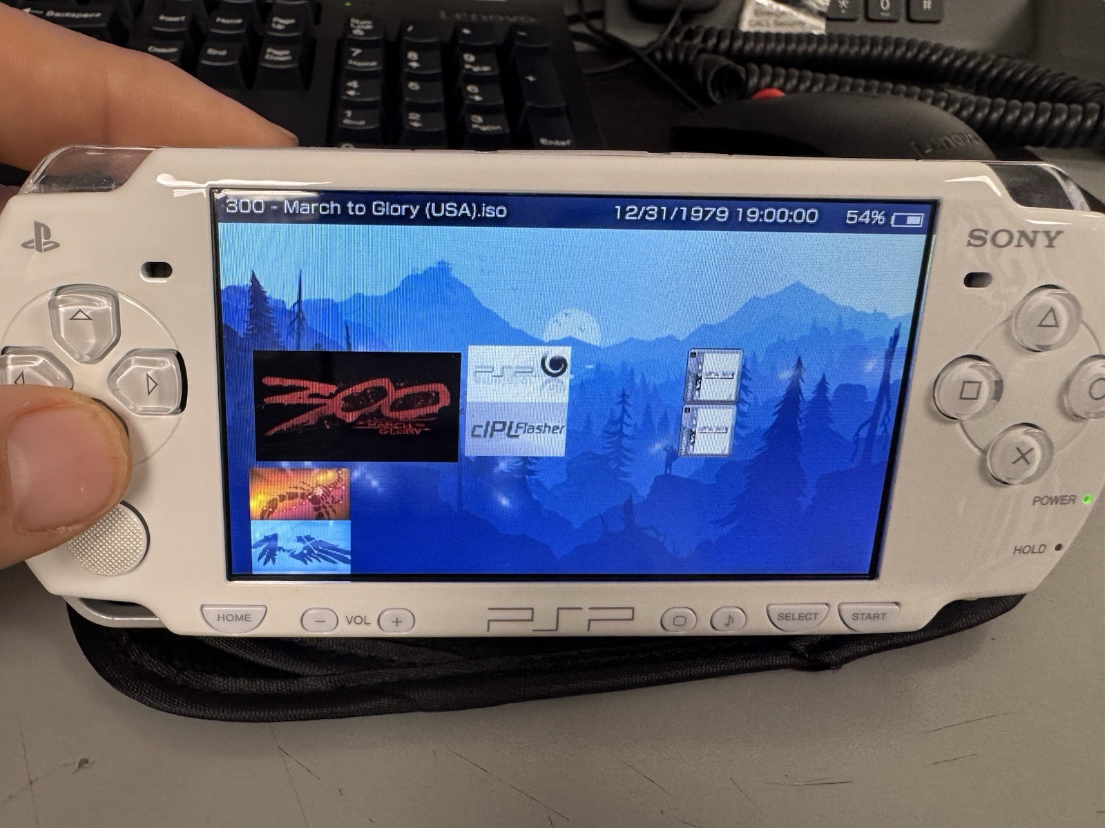 Sony PSP 2001 Handheld Console System Bundle + Charger + Traveling Case + Games