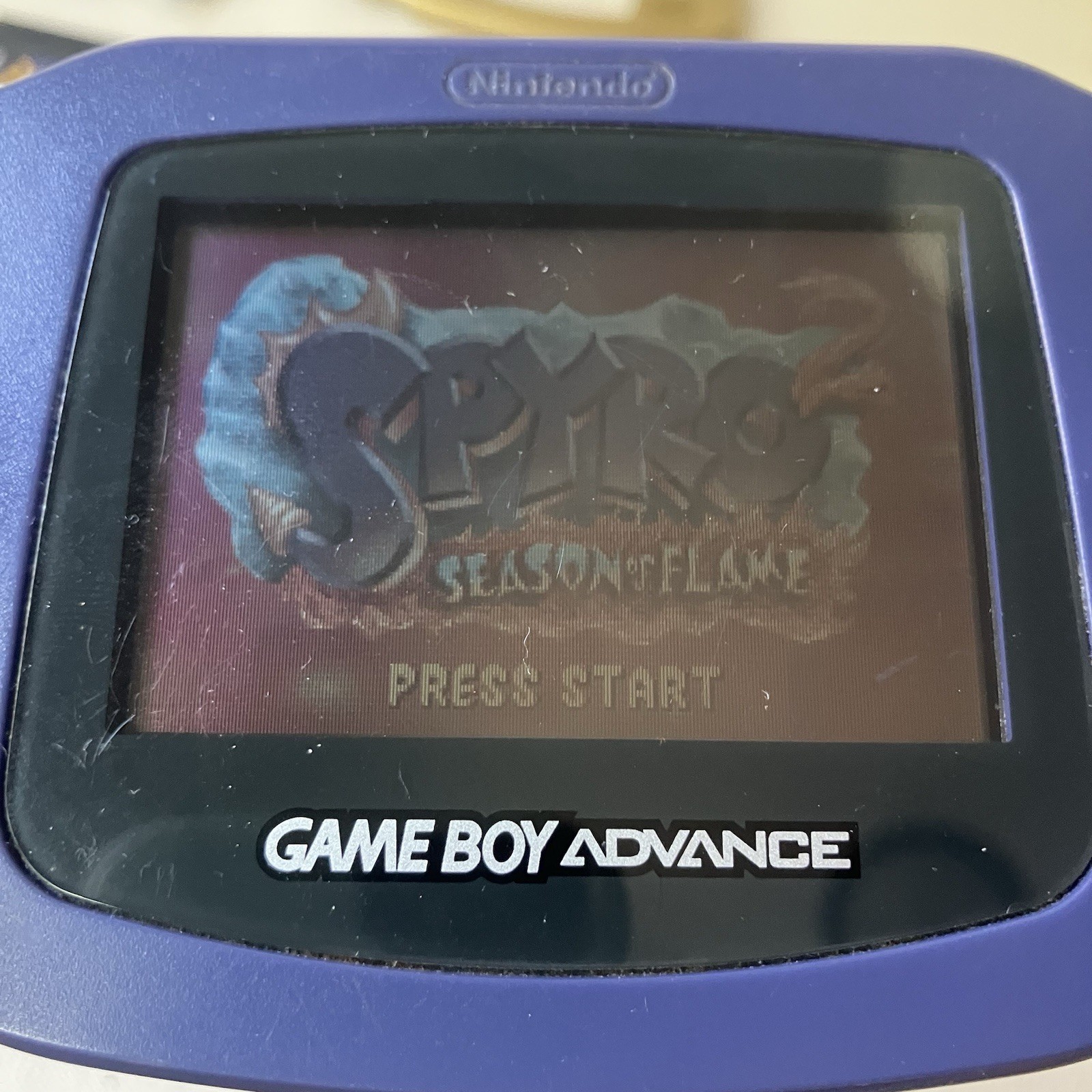 Nintendo Gameboy Advance Handheld Console AGB-001 Indigo Bundle 18 Games & More