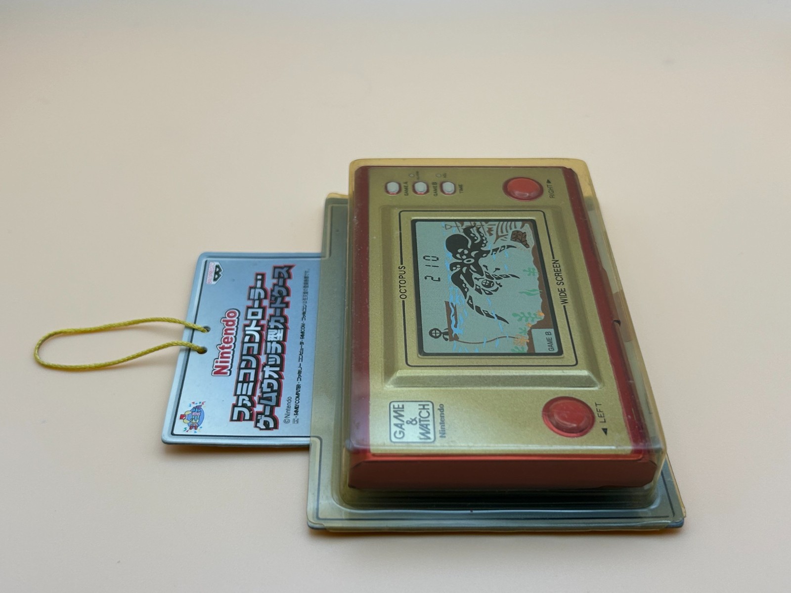 Nintendo Game & Watch Banpresto Card Case OCTOPUS Sealed NOS NO GAME