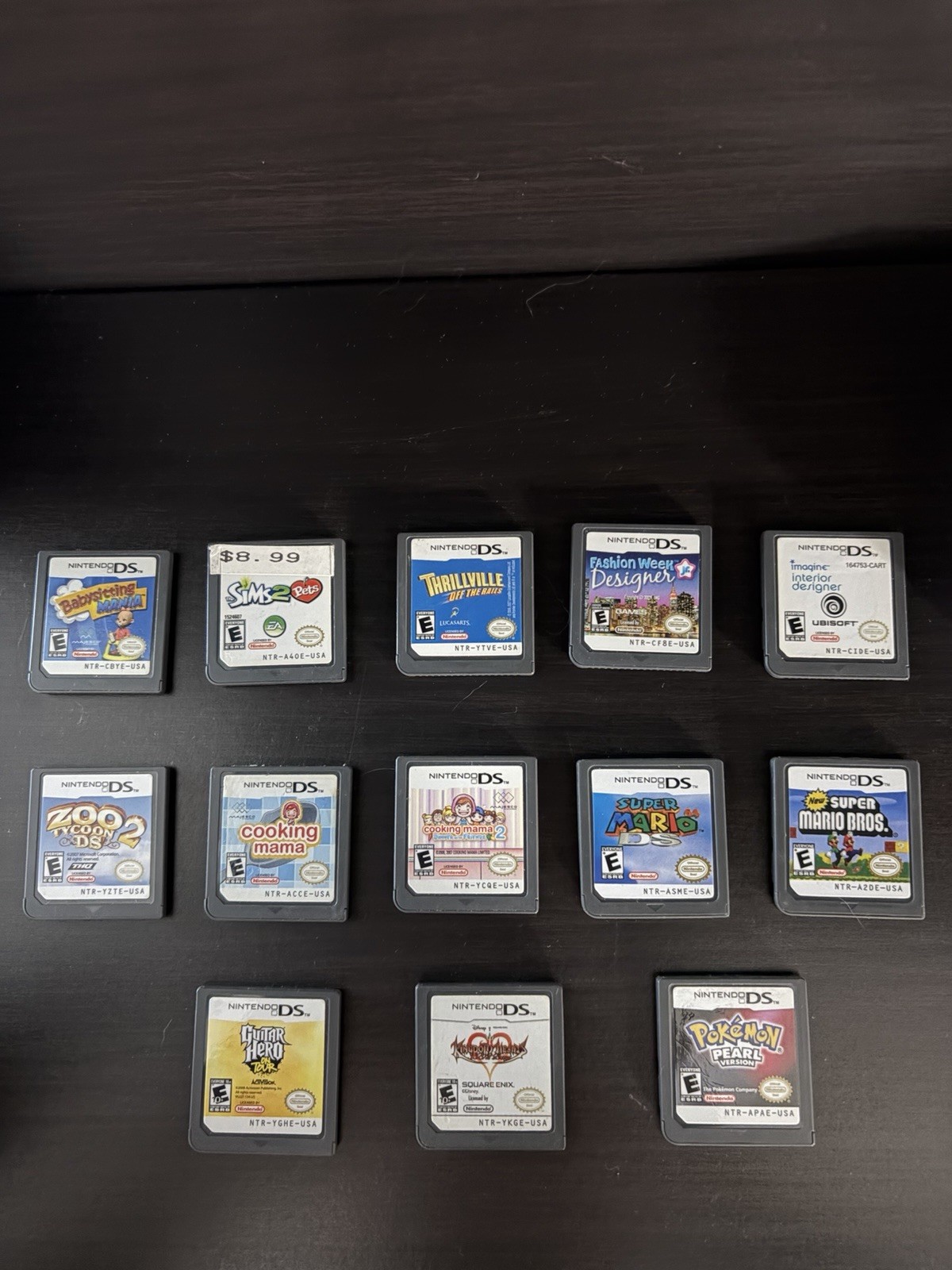 Nintendo DS Lite Pokemon Bundle – 13 Games Including Pokemon Pearl, Guitar Hero