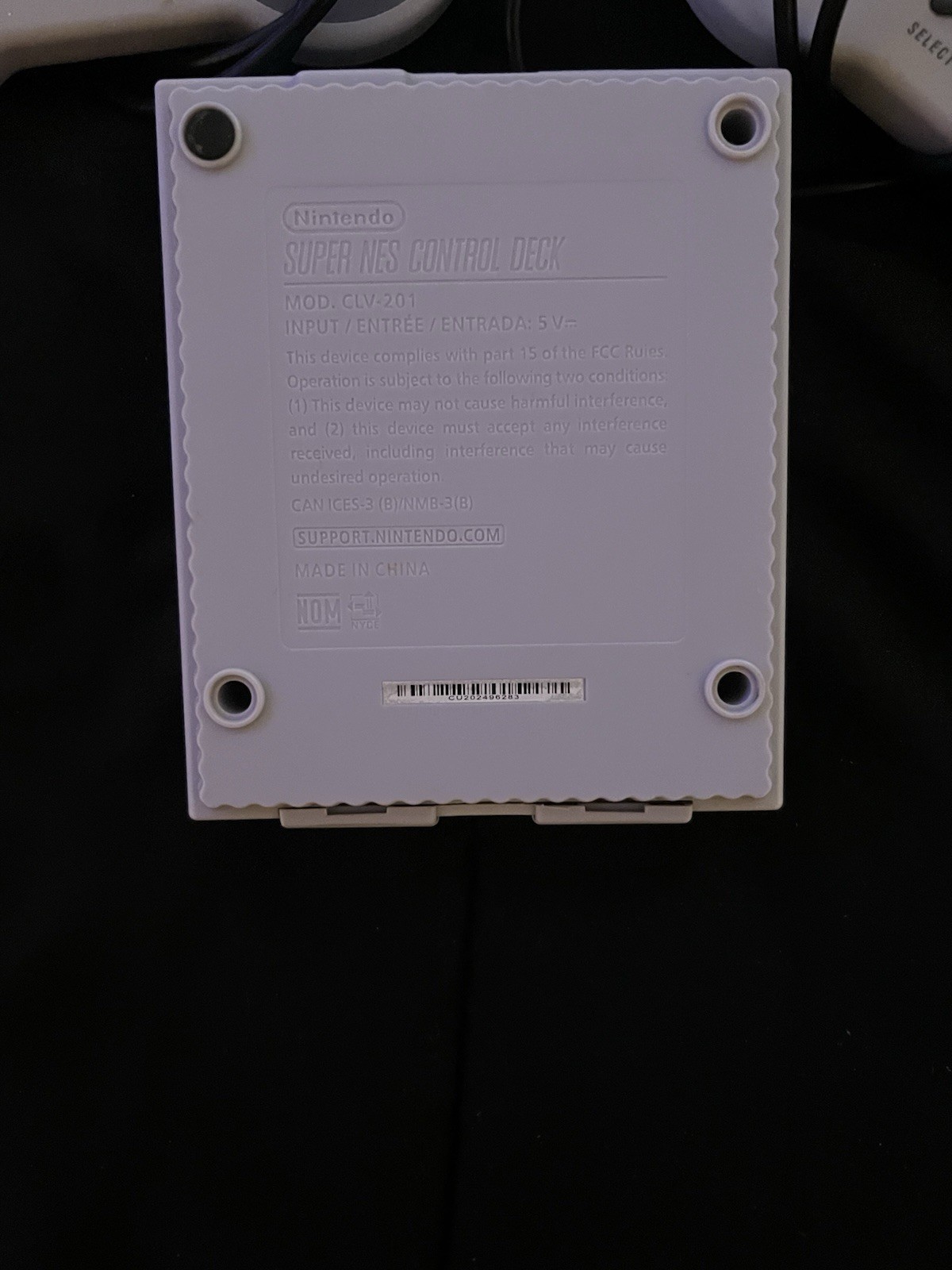 Nintendo Super NES Control Deck CLV-201 Console – 2 Controllers