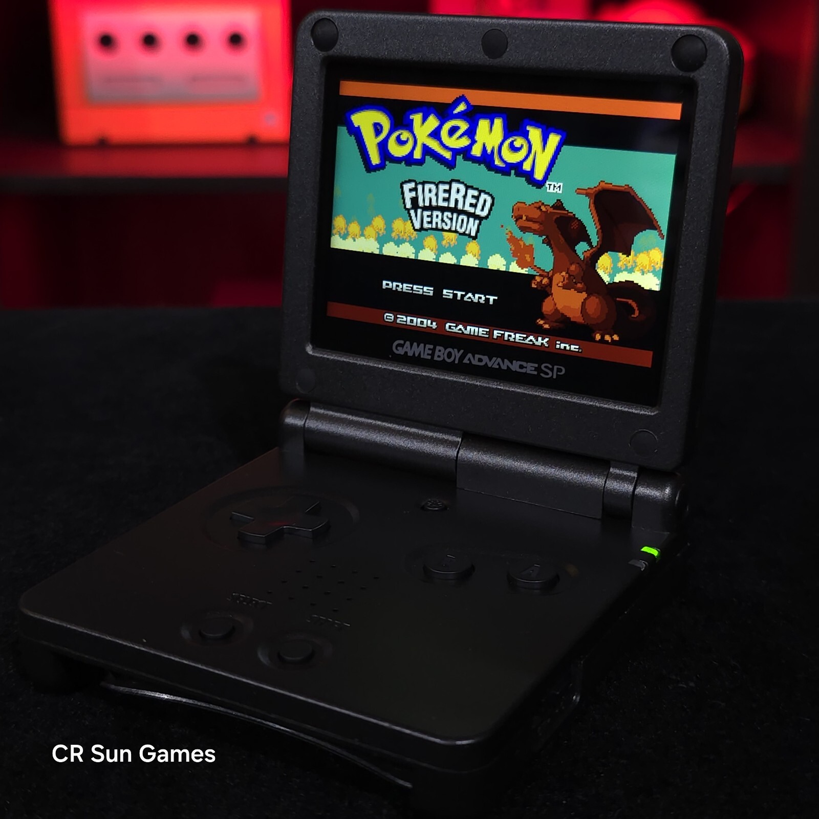 Black On Black Nintendo Game Boy Advance SP GBA SP IPS MOD Adjustable Brightness