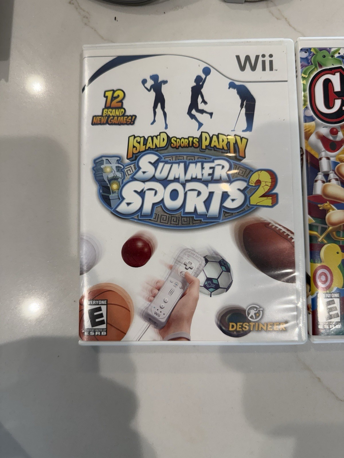 Nintendo Wii Console White RVL-001(USA) NTSC-U/C Bundle 2 Remotes Sensor Games