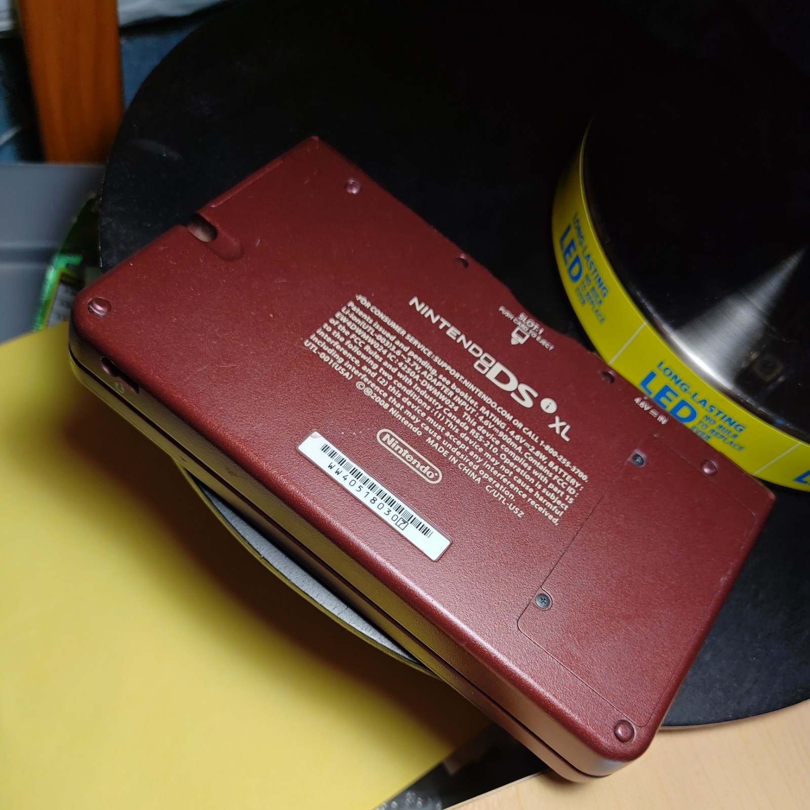 Nintendo DSi XL – Burgundy – Tested, Slightly Damaged, READ DESCRIPTION