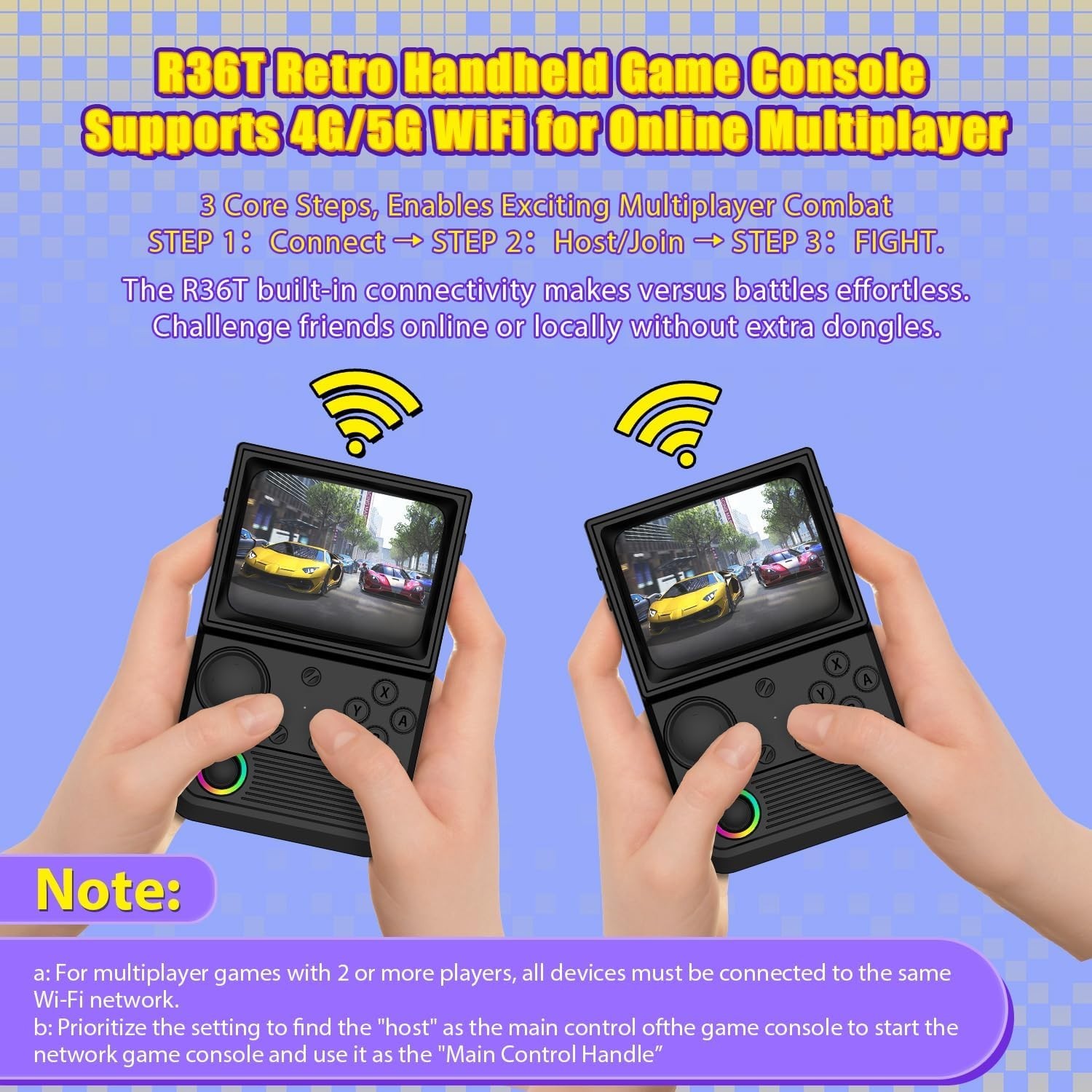 Portable R36T Retro Gaming Console – 3.5» Screen, 3500mAh Battery Life