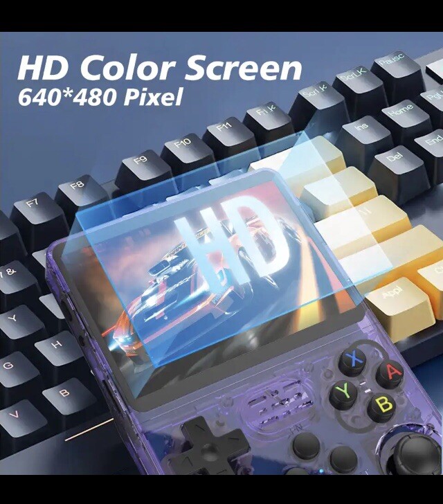 R36S Retro Handheld Video Game Console 3.5 Inch IPS Screen 64GB R35s Pro Video