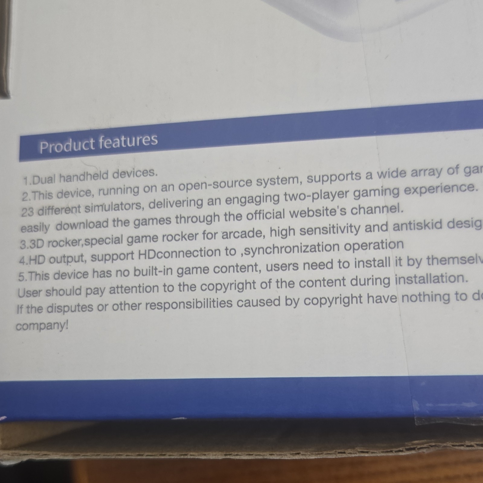 PS3000 2.4G Wireless Home Game Console White USB-A Multi-Platform 3D Rocker