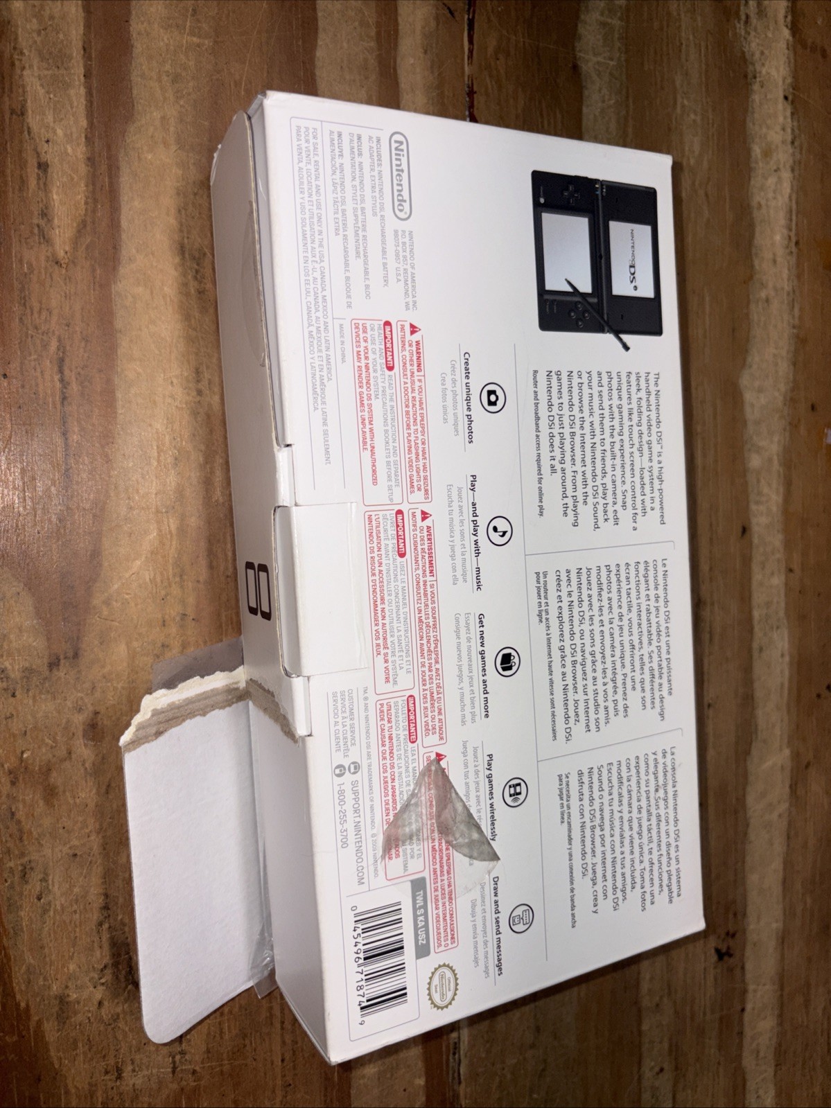 Nintendo DSi Black Handheld System in Box with Charger and Replacement Stylus