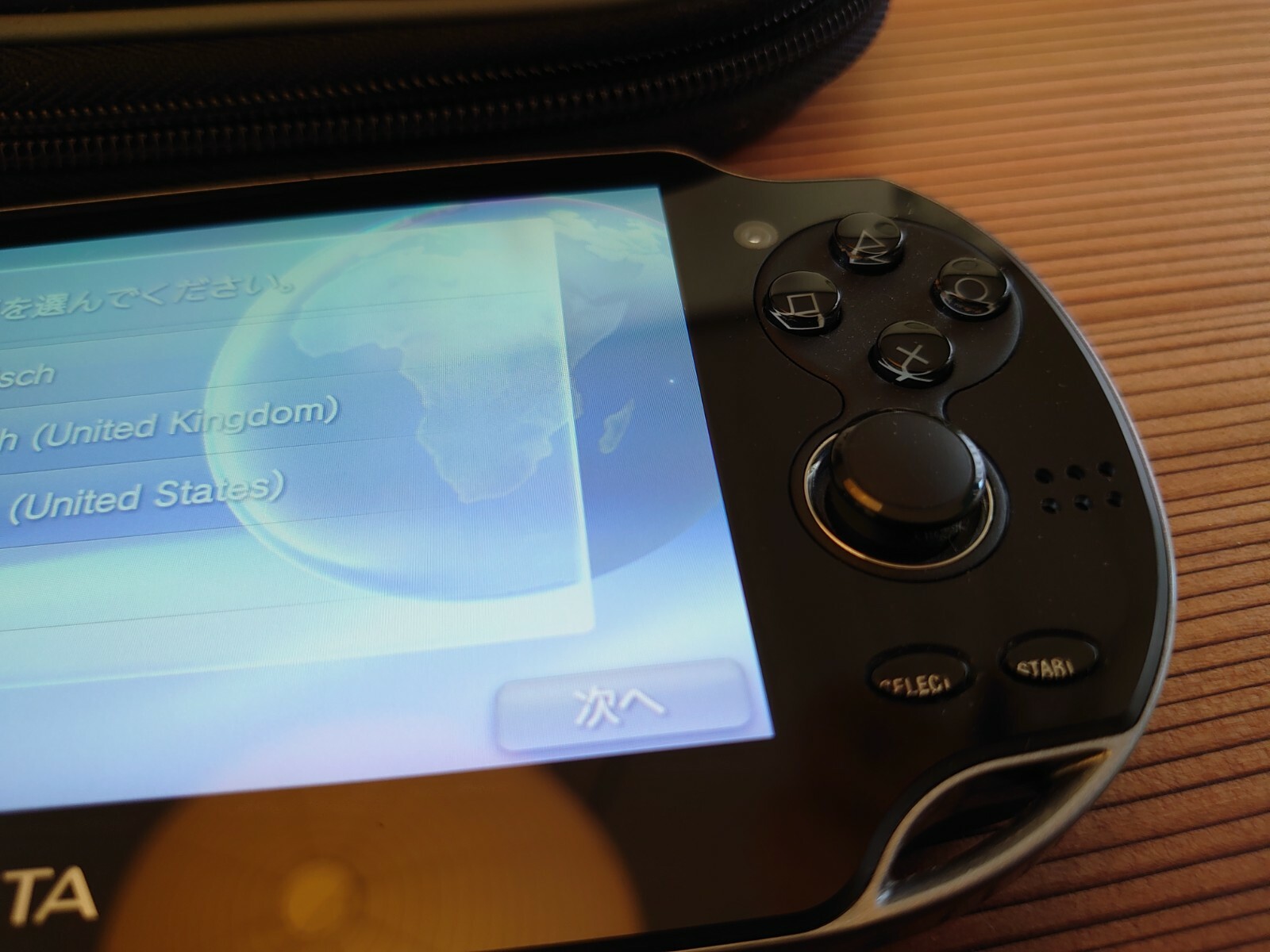 PlayStation Vita Console Crystal Black PCH-1000 ZA01 + Pouch