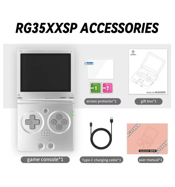 ANBERNIC RG35XXSP Flip Game Console 3.5» IPS Screen Mini HDMI