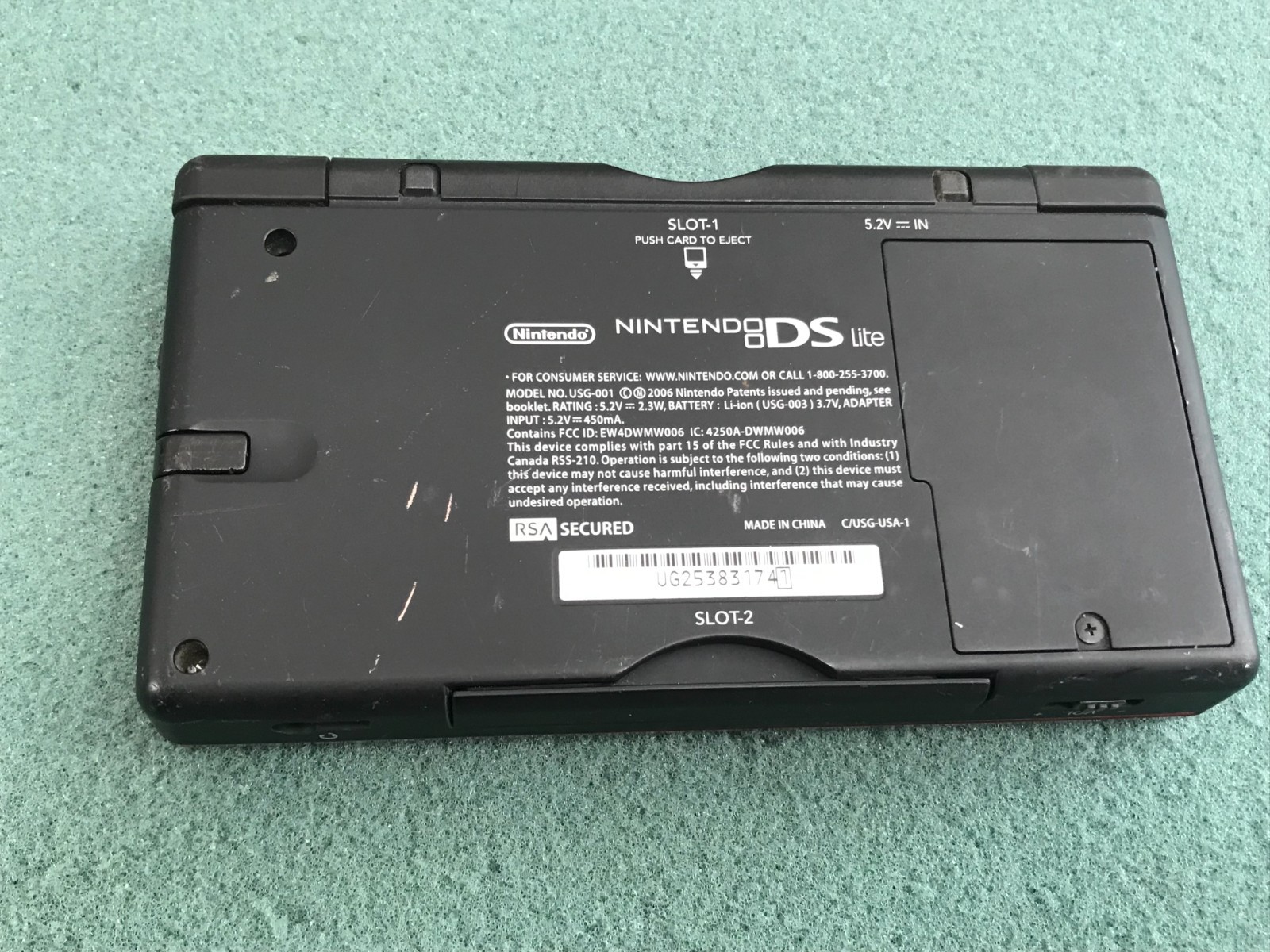 Nintendo DS Lite Red Handheld Video Game Console USG-001 *Read* – O494