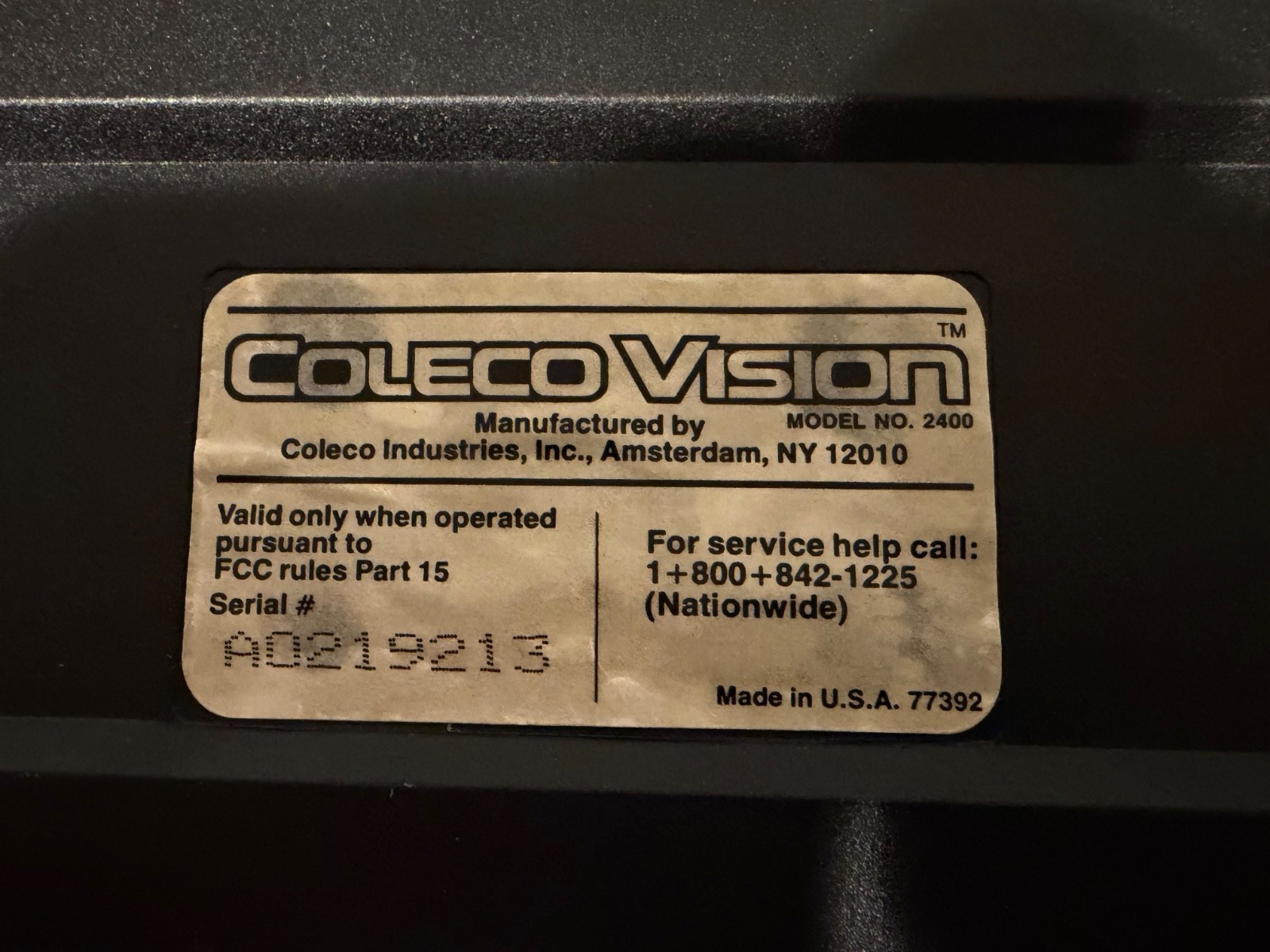 (Restored) Colecovision Coleco Console (caps, switch, RCA composite MOD, DK)#21