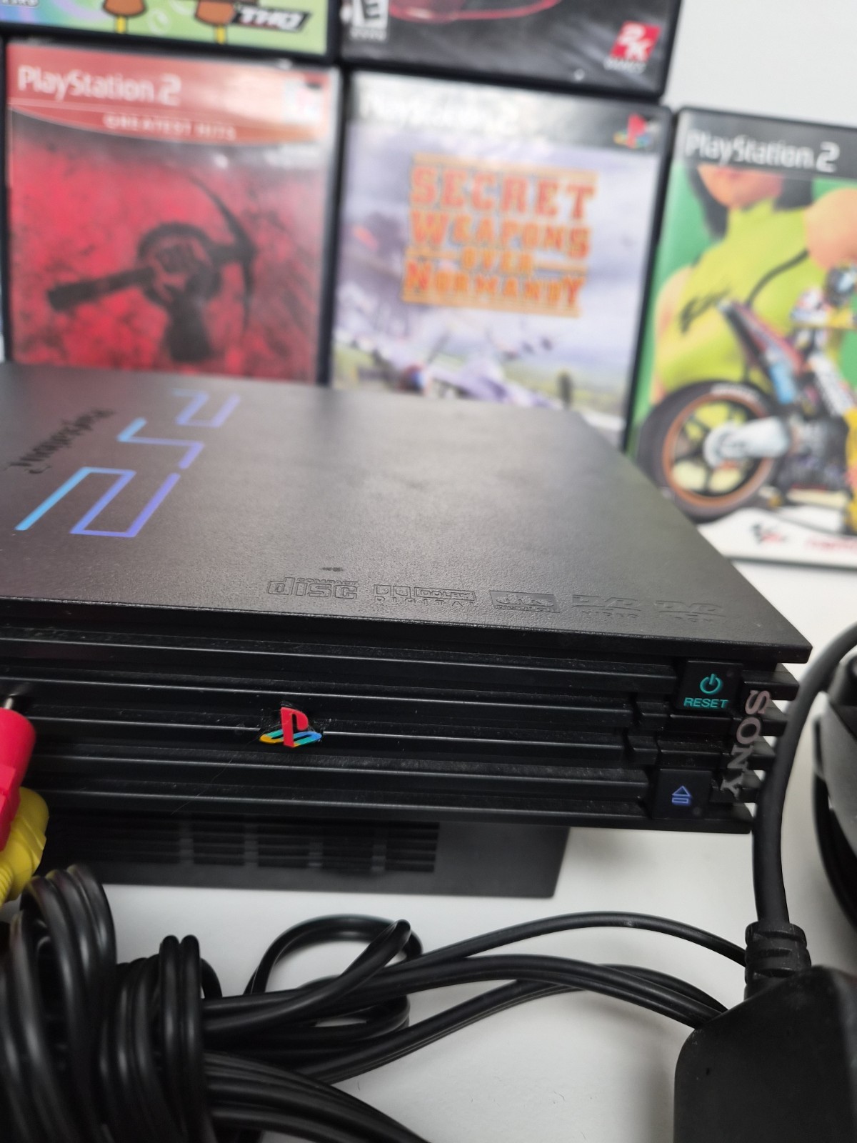 Sony PlayStation 2 PS2 FREE SHIPPING Console Bundle 19 Games/1 Cont. 16mb Mem.