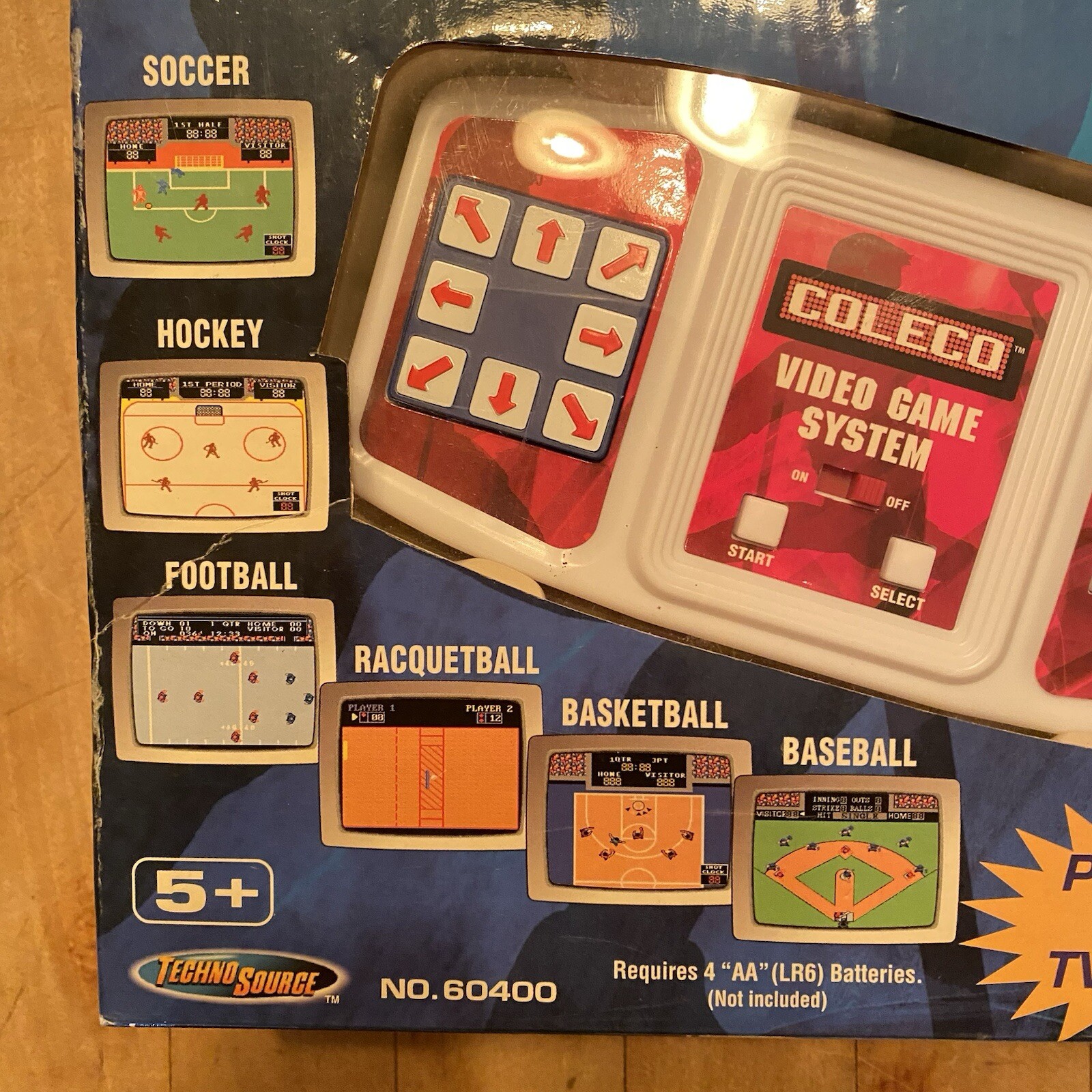 NIB 2005 Coleco Handheld Video Game System 6 Built-In Games Direct to TV Sports
