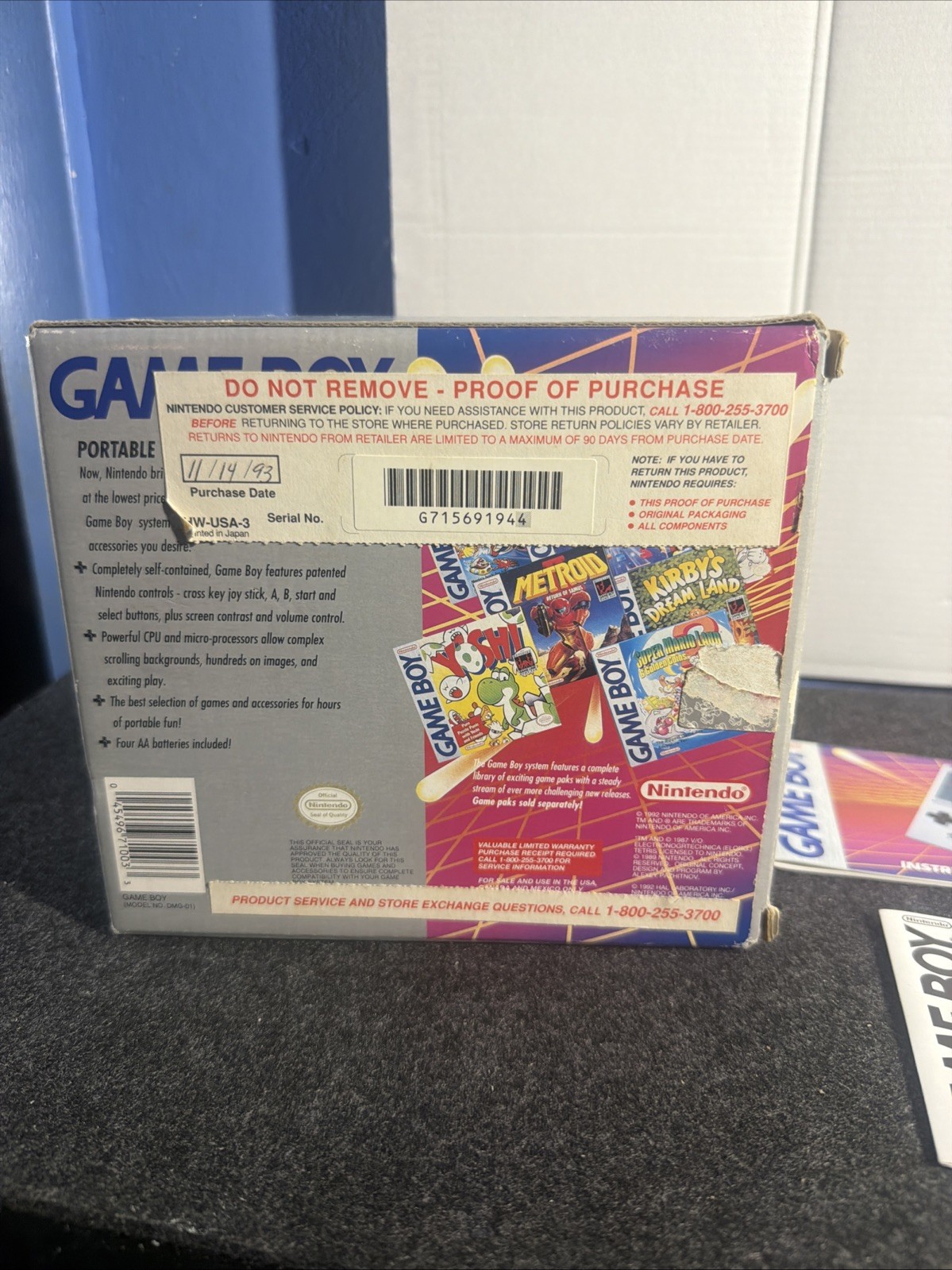 Nintendo GameBoy DMG-01 Complete With Box Original Tested CIB Box Manual Read