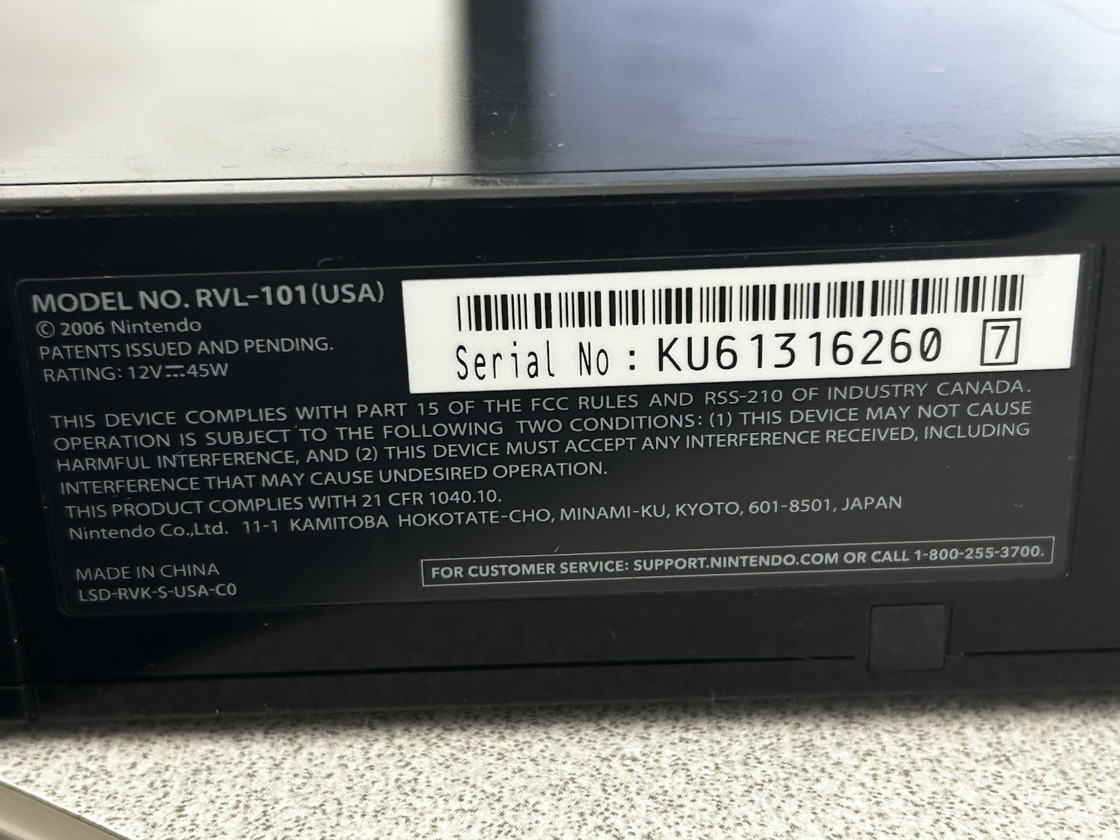 Nintendo Wii Black Console – ONLY