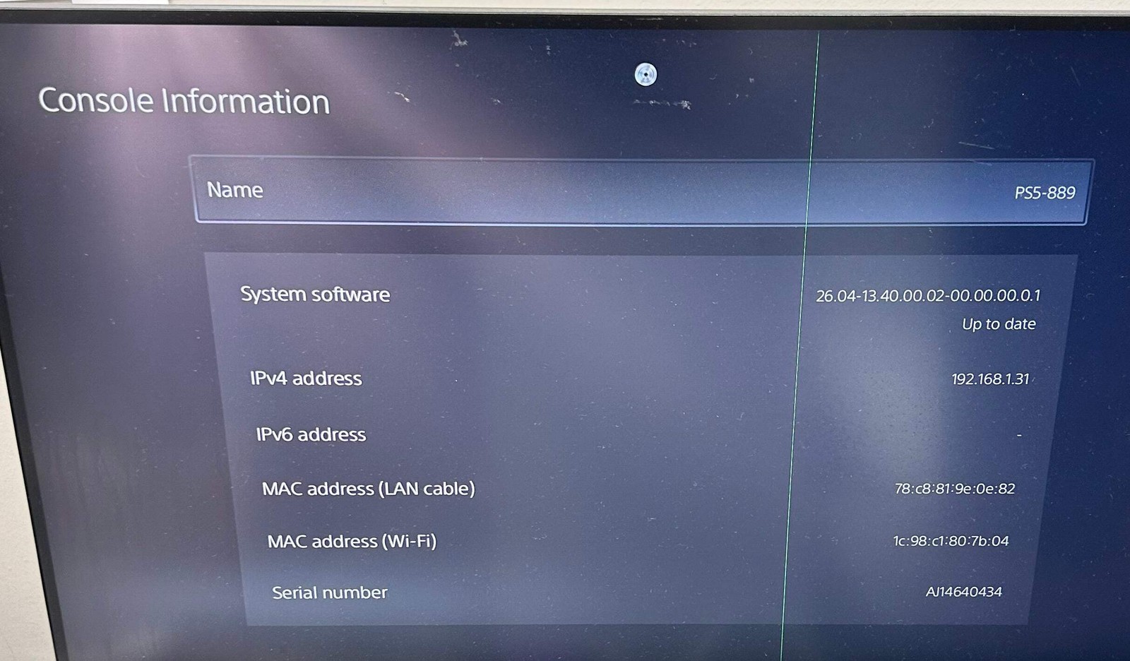 Broken Sony PlayStation 5 Disc PS5 825GB Console Only CFI-1015A Crack Hdmi Issue