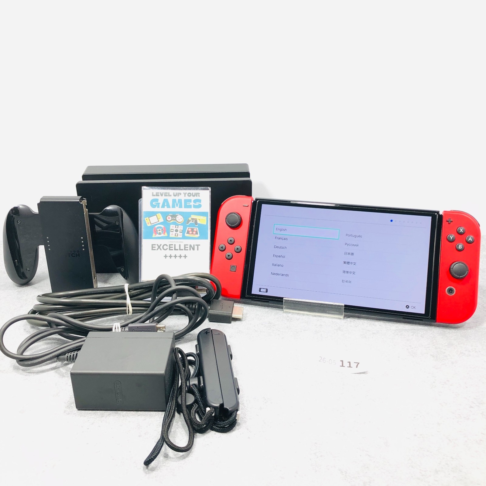 [EX+5] Nintendo Switch OLED Model HEG-001 Console Red Joy-Con Region Free 5-117