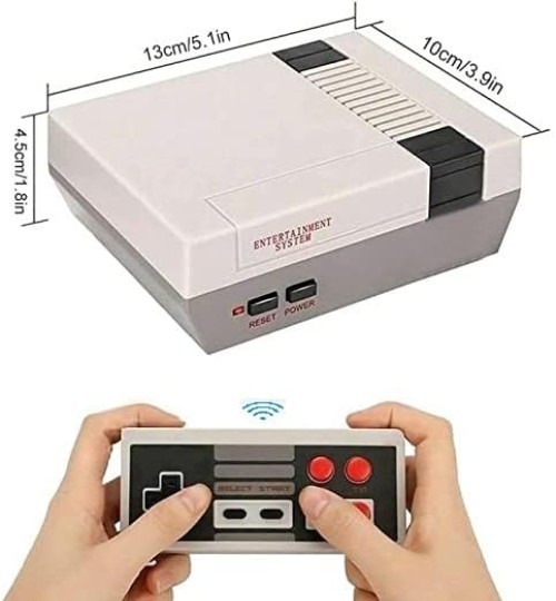 Wireless Retro Game Console with 620 Built-in Games & Dual Controllers