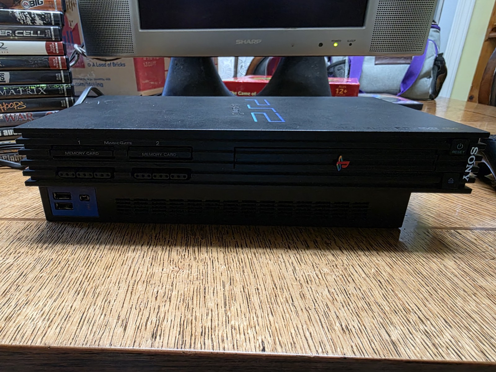 Sony PlayStation 2 SCPH-30001 BUNDLE 13 GAMES CIB W/ 2 CONTROLLERS MEMORY REMOTE