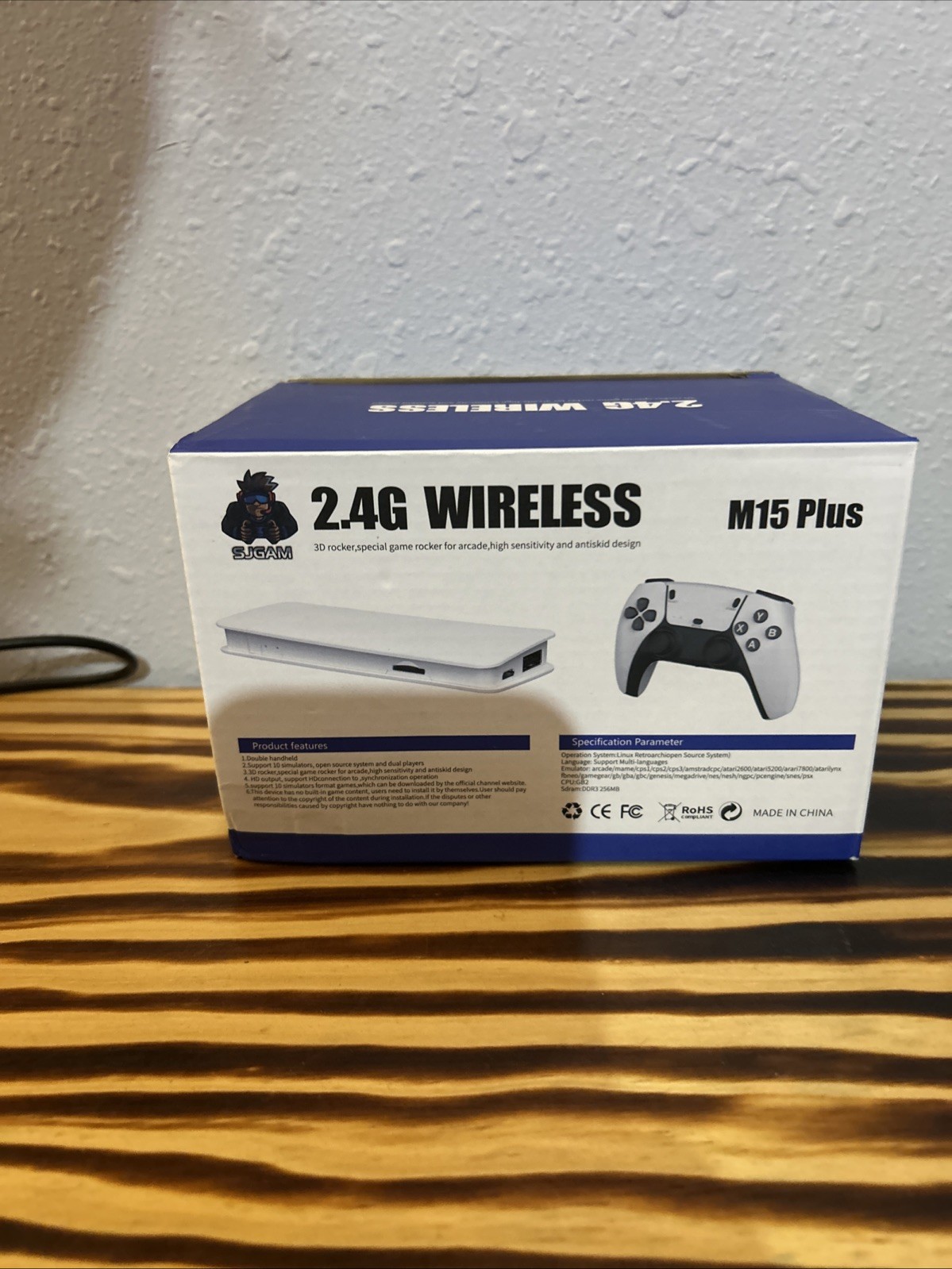 SJGAM M15 Plus Retro Video Game Console White 4K HDMI 2.4G Wireless Controllers