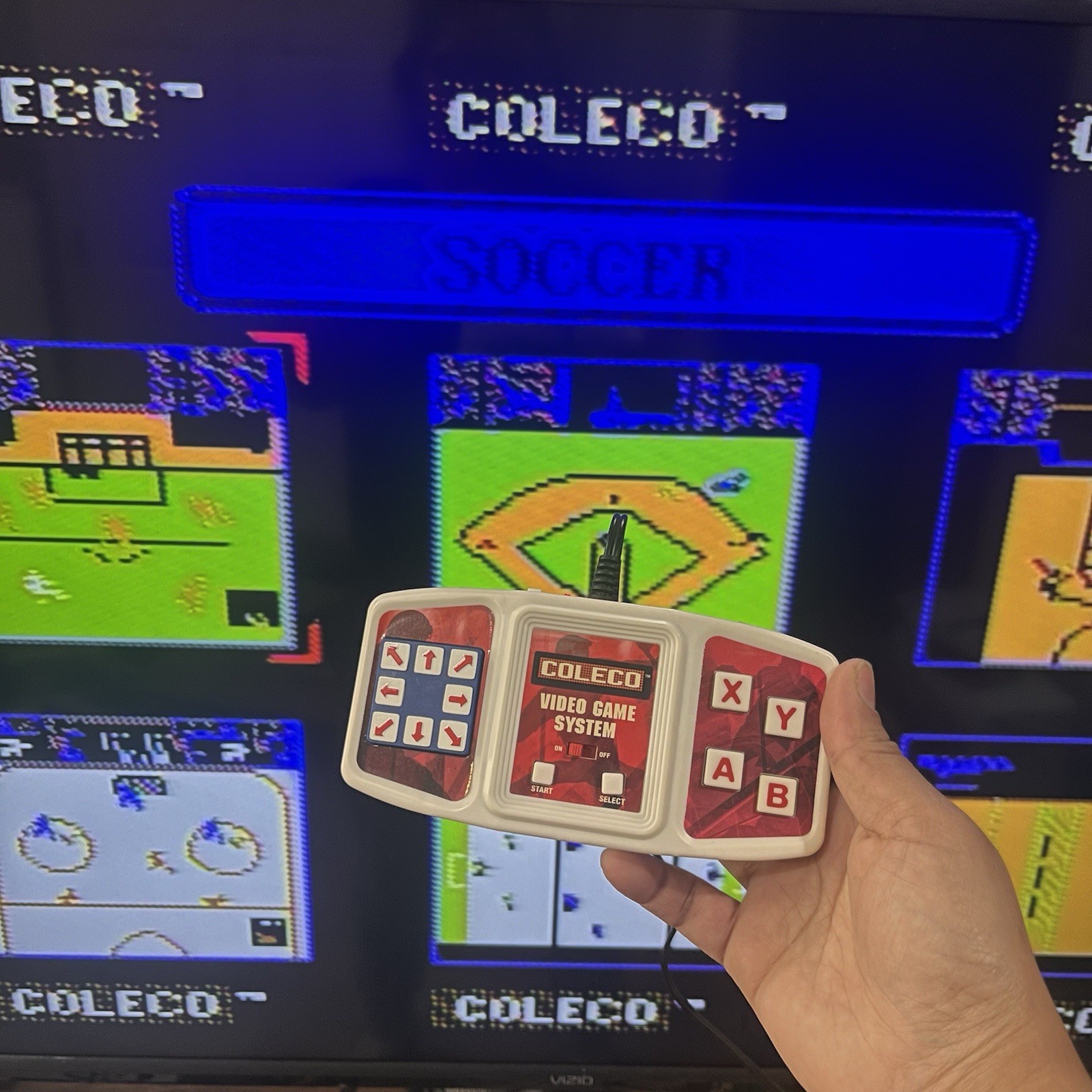 2005 Coleco Plug & Play-Video Game System 6 Built-In Games! Open box- Working!