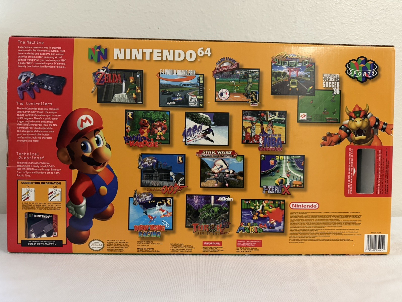 Nintendo 64 N64 Atomic Purple Vintage Video Game Console New, sealed collectable