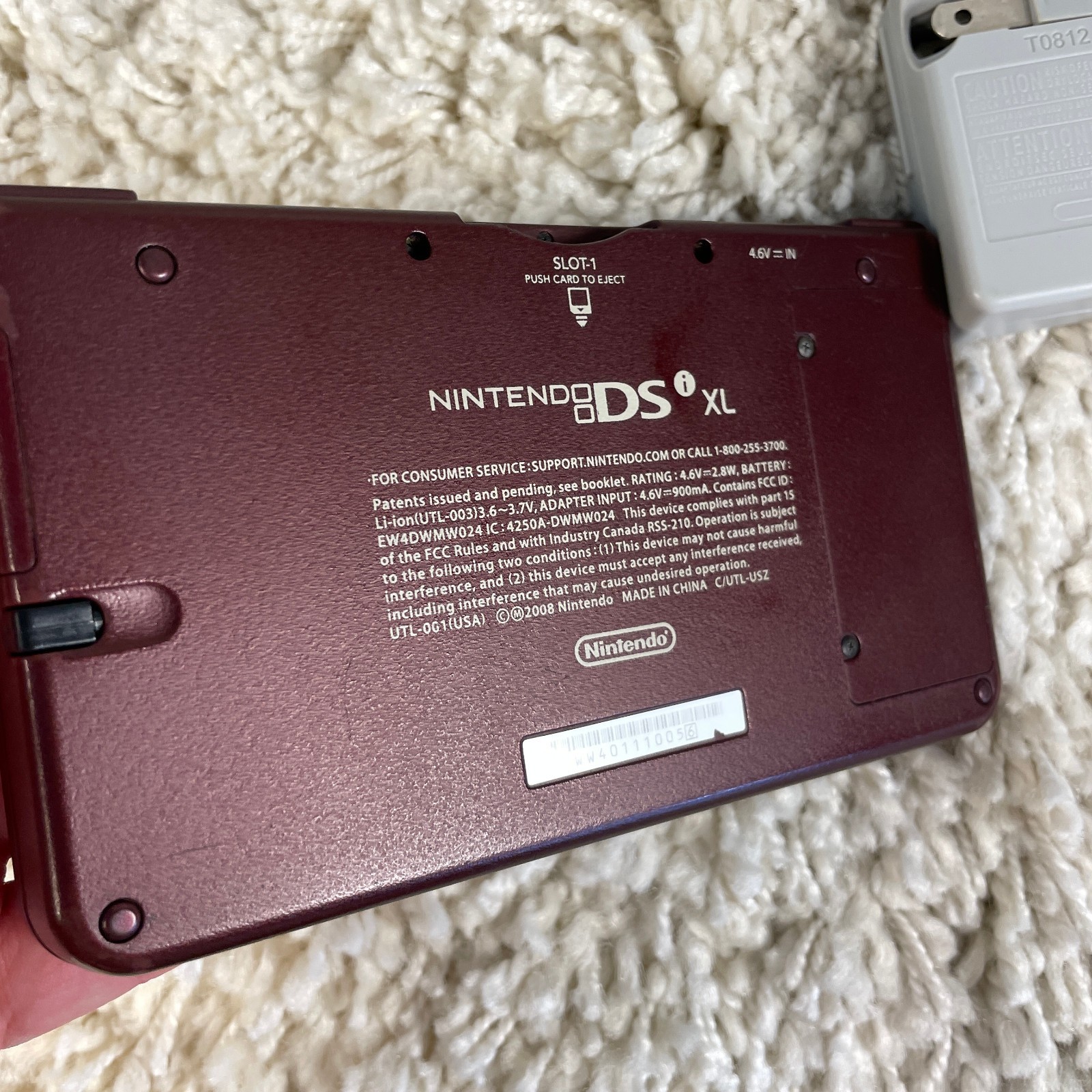 Nintendo DSi XL Red Burgundy Handheld Console System UTL-001 Tested
