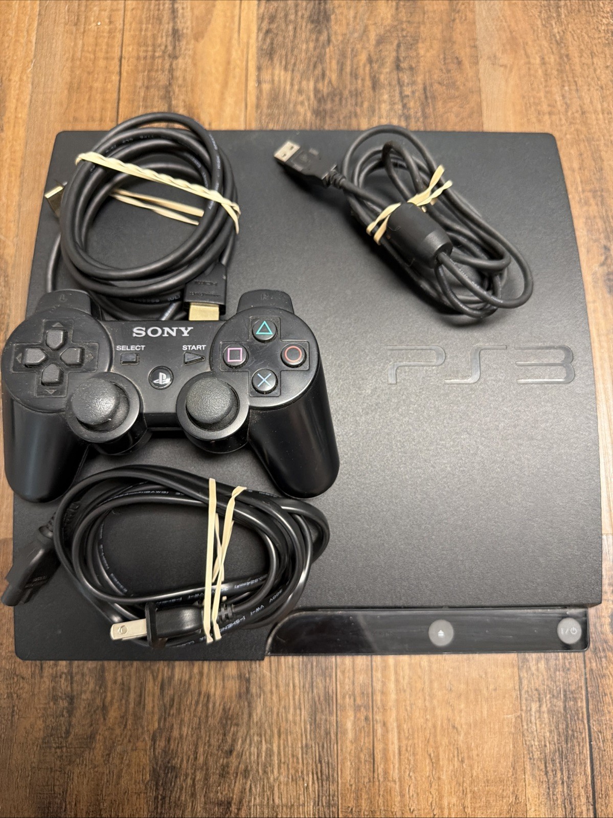 Sony PlayStation 3 Slim 160GB Black Power Cord, HDMI, Controller And Cable