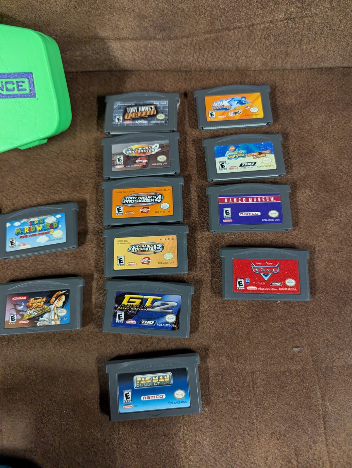 Nintendo Gameboy Advance GBA AGB BACKLIT Bright Screen IPS Glacier Blue 15 Games
