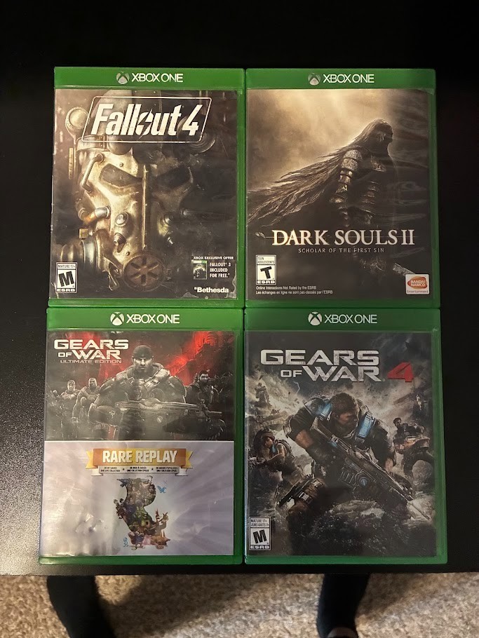 Microsoft Xbox One Lot : Base Model Console + Controller + Hard Drive + Games