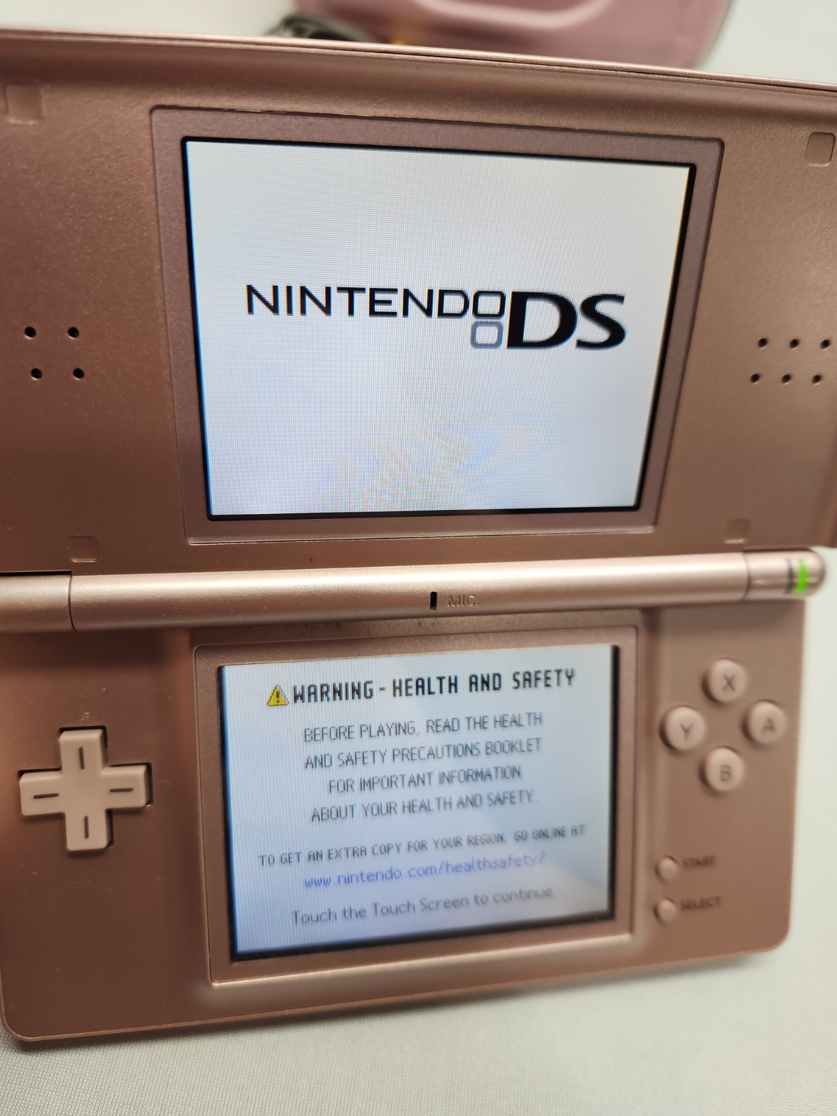 Nintendo DS Lite Metallic Rose -Case, Charger Bundle Lot