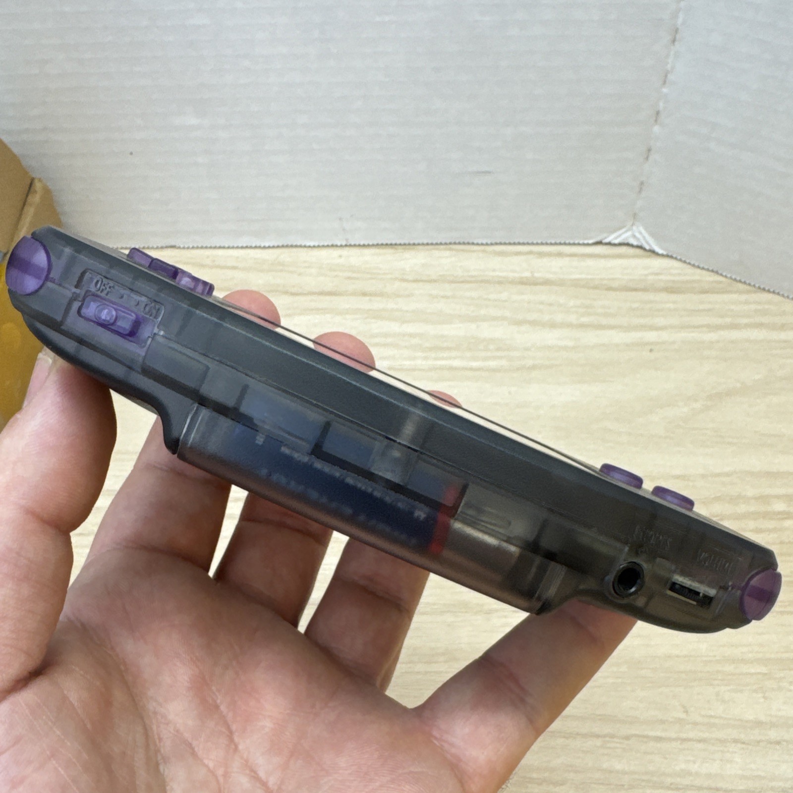 Nintendo Game Boy Advance Custom IPS V3 Backlit 720×480 Clear Black Purple
