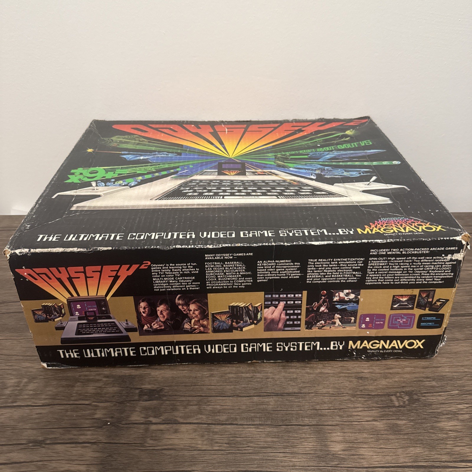 Vintage Rare Magnavox Odyssey 2 Console – 3 Games 2 Remotes Paperwork Box Works