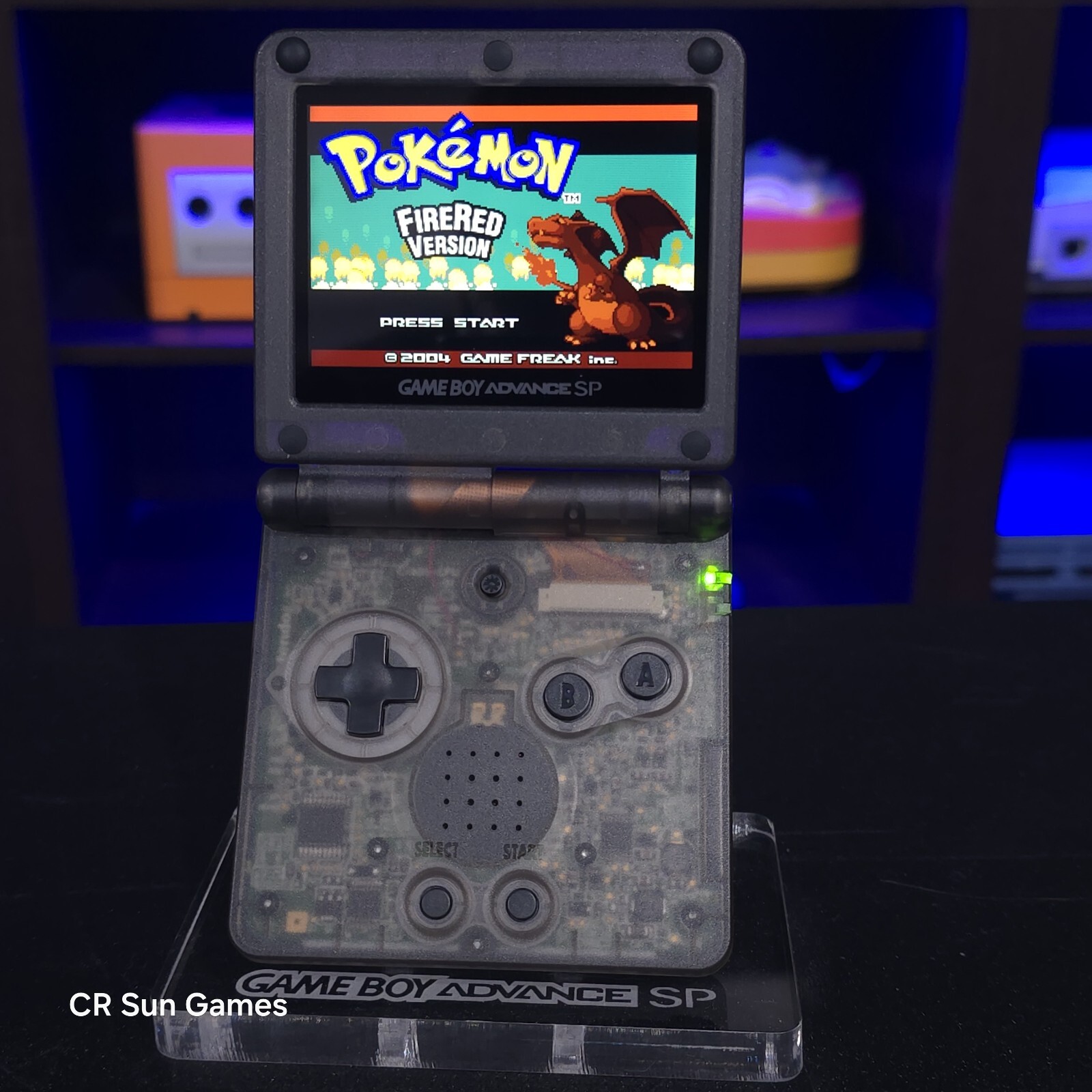 Smoke Grey Nintendo Game Boy Advance GBA SP IPS MOD Adjustable Brightness