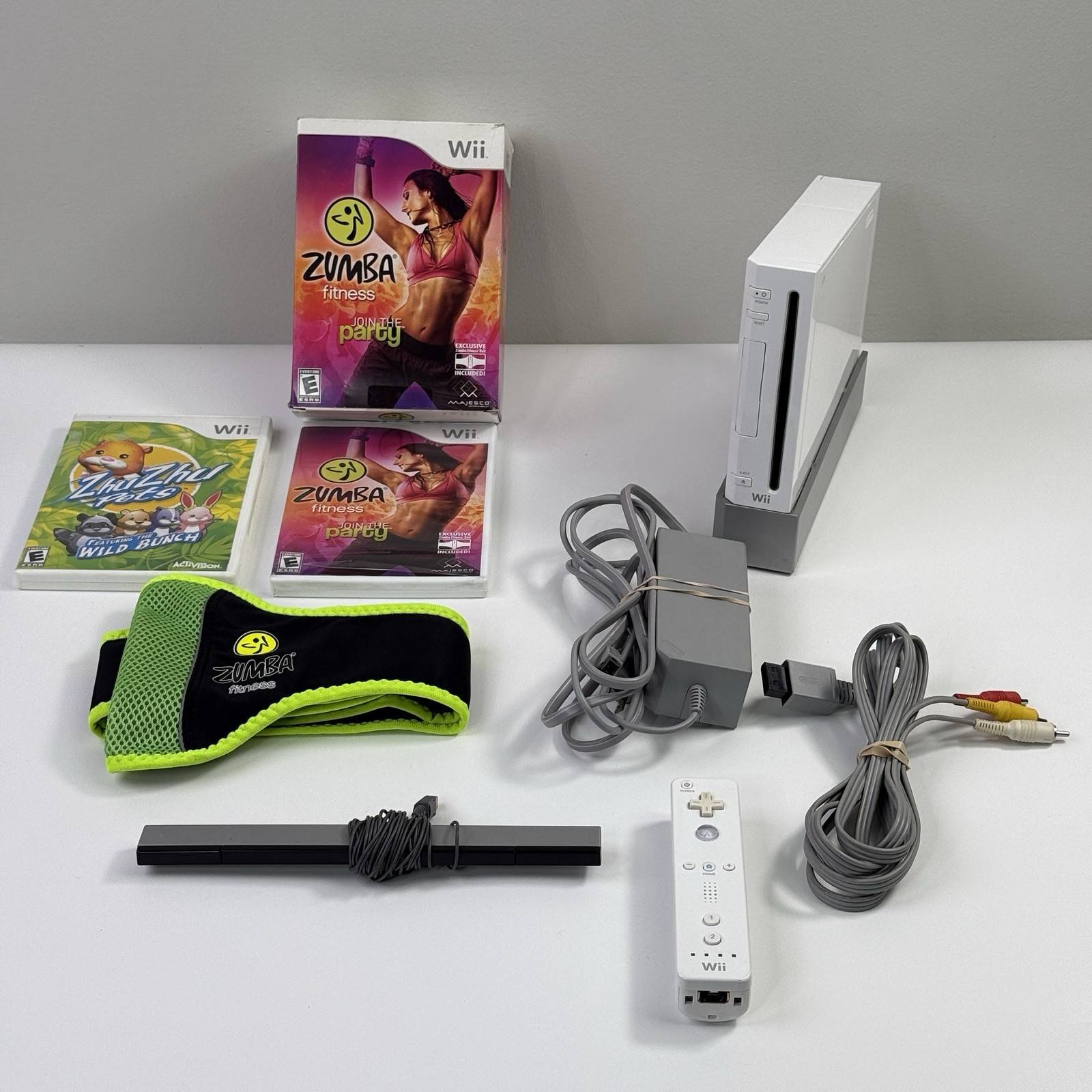 Nintendo Wii RVL-001 Console GameCube Compatible Complete Bundle Tested Works