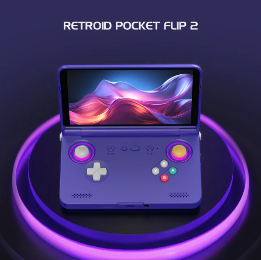 Retroid Pocket Flip 2 Handheld OLED Screen, Hall Sticks, Android Emulation Beast