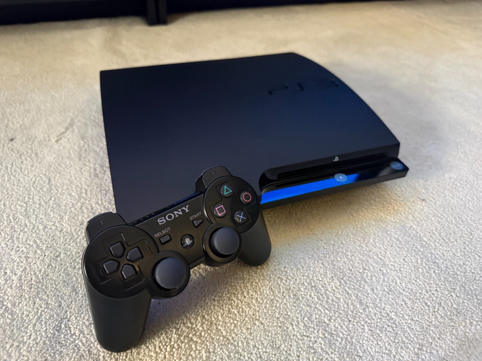 Sony PlayStation 3 PS3 Slim 120GB Console CECH-2001A Tested Working + Cables