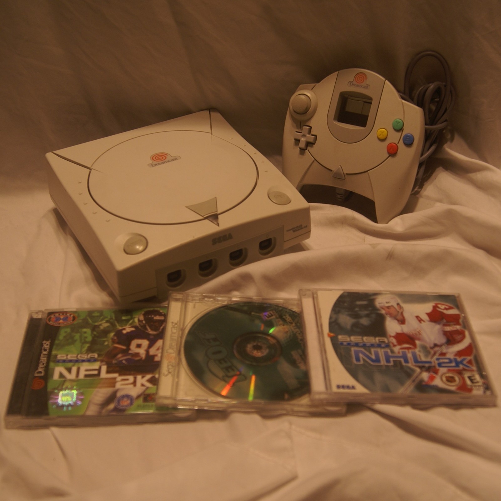 SEGA Dreamcast Console With Controllers, Games, & Cables (OEM) Cleaned & Working