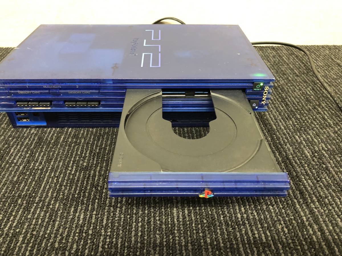 Sony PS2 SCPH-37000 PlayStation 2 Ocean Blue Body Confirmed Operation Excellent