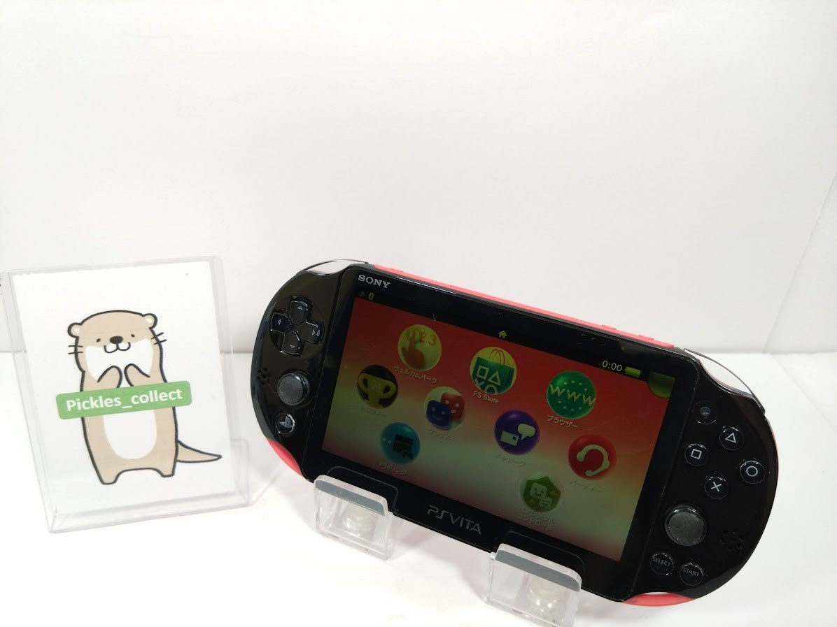 PS Vita Pink Black PCH-2000 ZA15 Console only Wi-Fi PSV Tested Sony 0611G