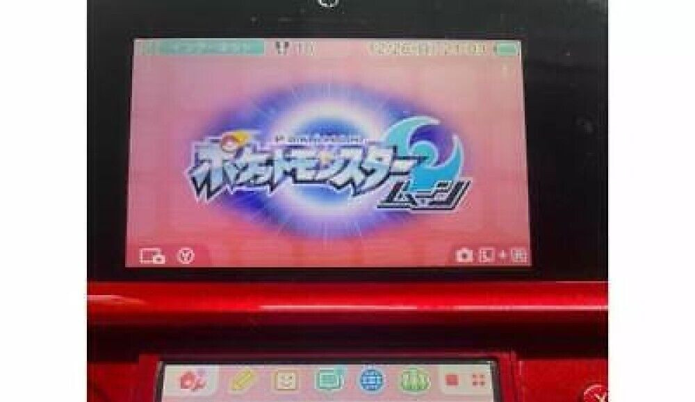 Nintendo 3DS Red Console & Pokemon X Y Sun Moon Omega Ruby Alpha Sapphire w/case