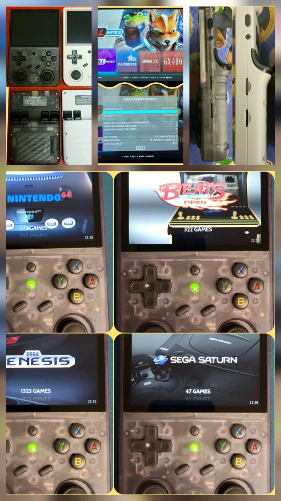 RG353V Retro Handheld Gaming Console Linux OS 256GB Custom plug&play system