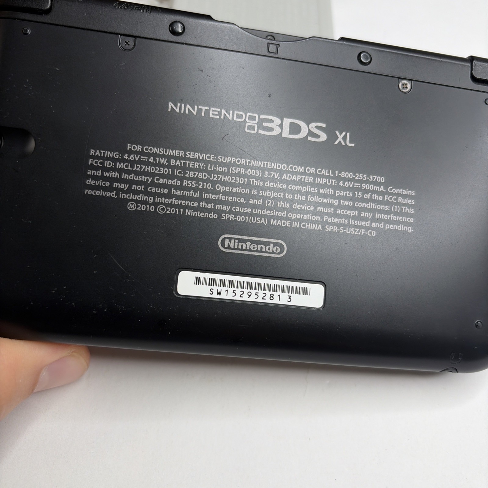 Nintendo 3DS XL Handheld Console SPR-001 Black US Model Charger Stylus