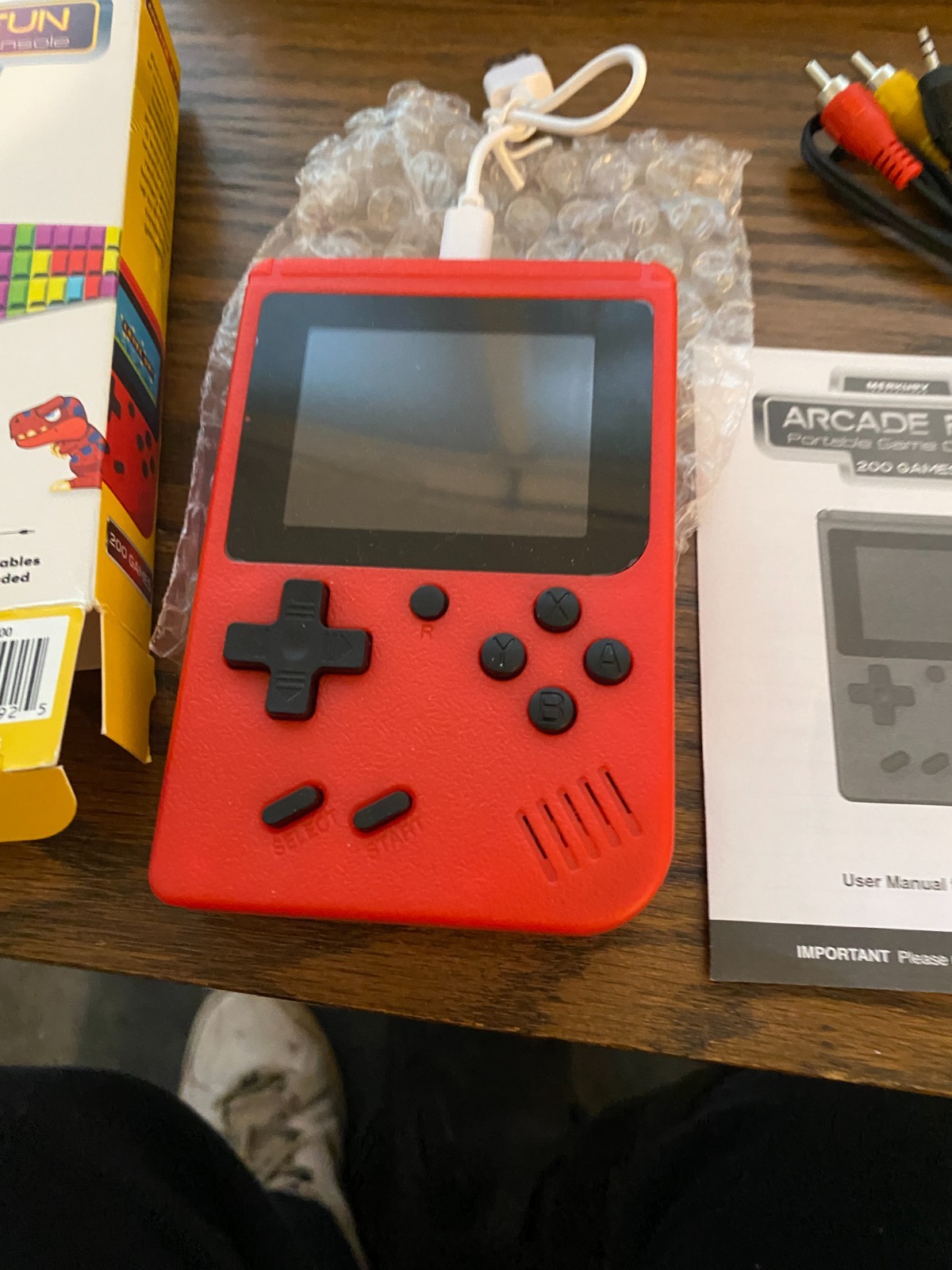 Arcade Portable Handheld Game Console Style 200 Games Merkury Innovations Red